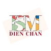 Colorful pencil case with a unique design featuring ’dsm’ and ’dien chan.’