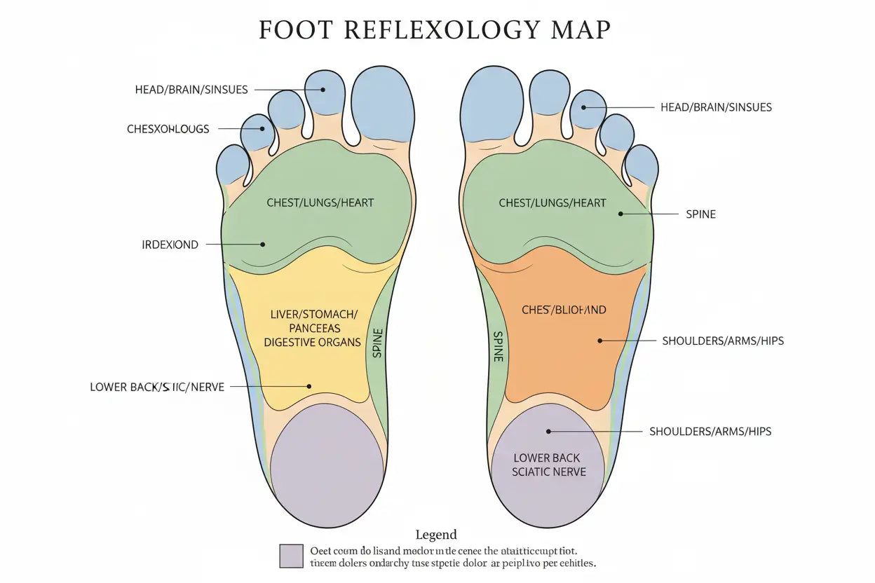 Complete Guide to Foot Reflexology Maps | Reflexology Charts Explained ...