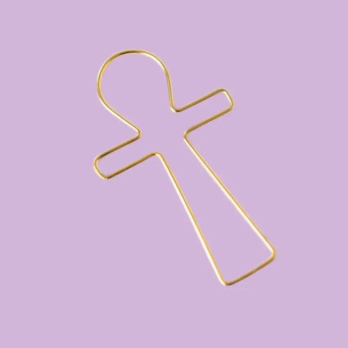 Gold Ankh cross paper clip product display
