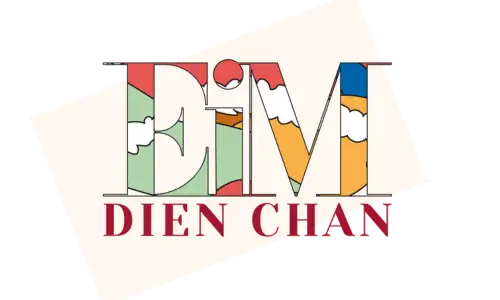 Colorful abstract art logo for dien chan