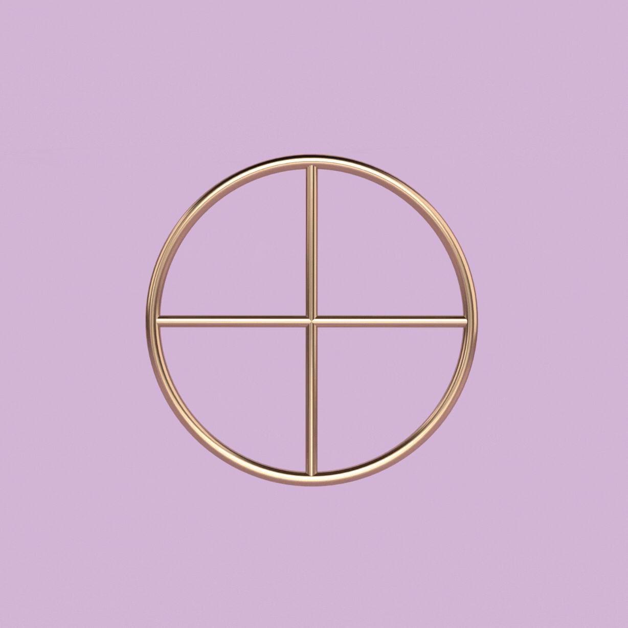 Minimalist gold Divinity Ring with intersecting lines