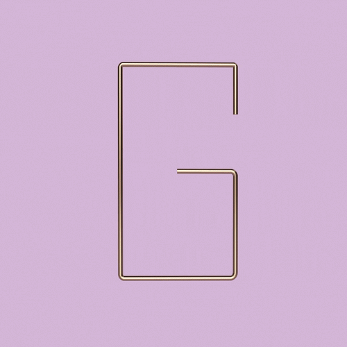 Gold wire letter G wall art for The G product