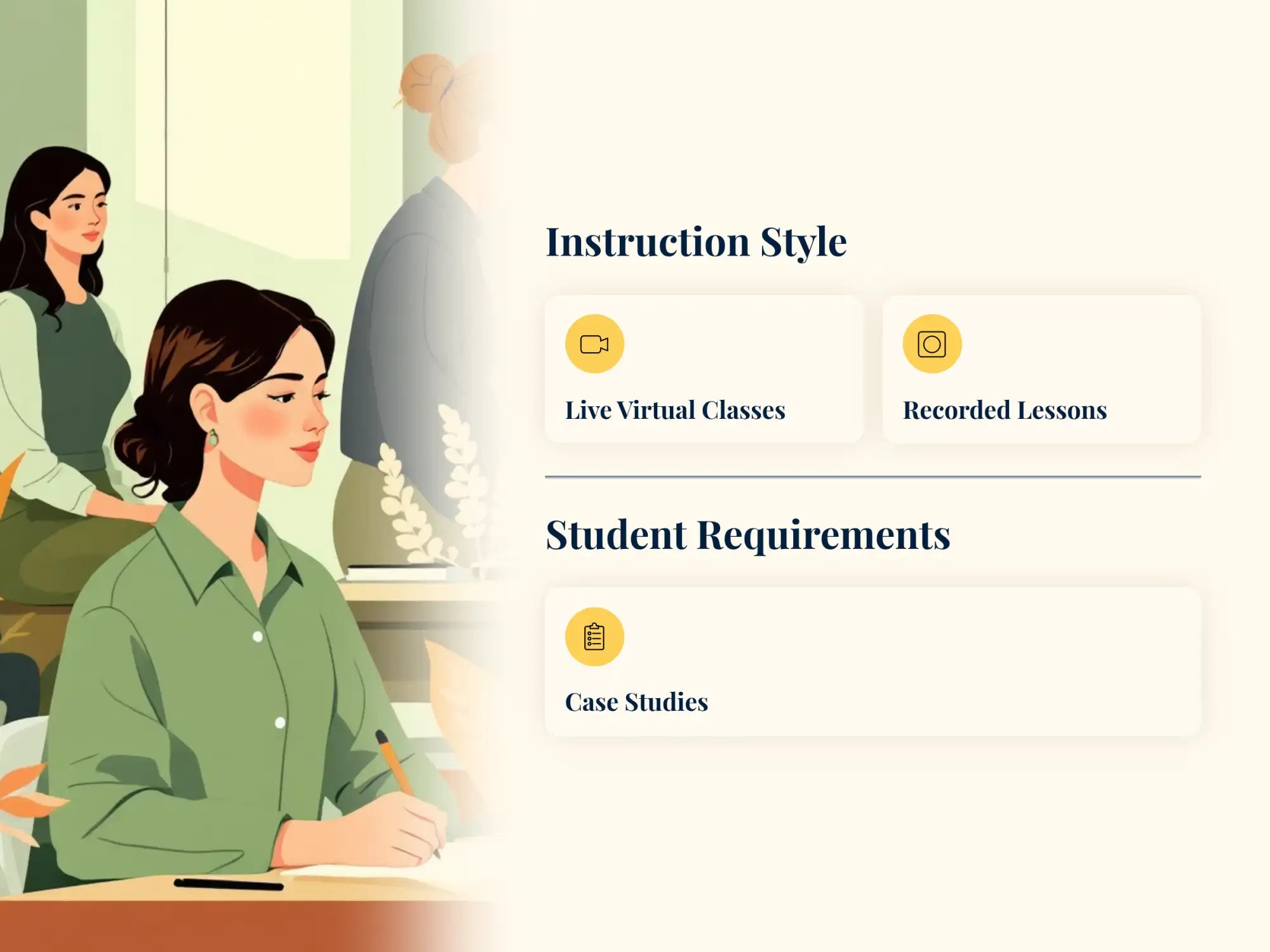 Green button-up shirt worn by a woman sitting at a desk.