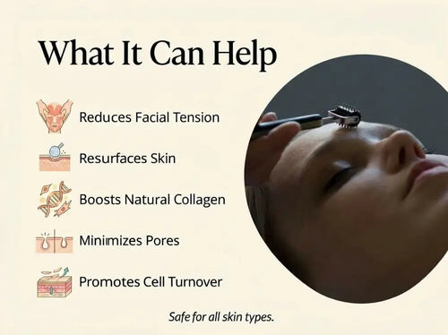 Black and silver derma roller nº206 yin plus yang facial roller with fine needles for skin treatment use