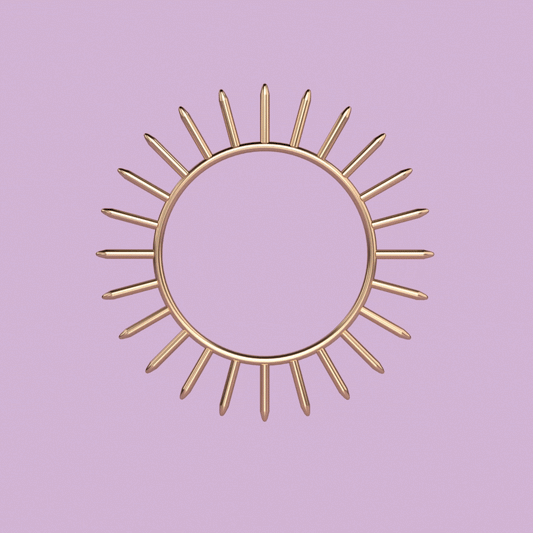 sacred geometry krystaline.  Gold sun metal alloys, bring in energy to your room, space 